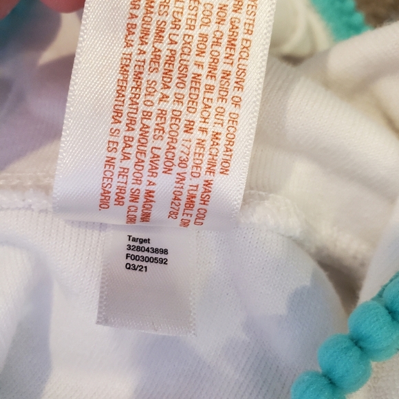 Cat & Jack Toddler Girl Terry Cloth Hooded Swim Cover-up Short Sleeve Size 2T - Picture 10 of 14